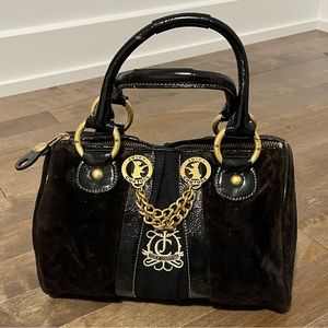 Pre-Owned VINTAGE Juicy Couture Velour Leather Handbag